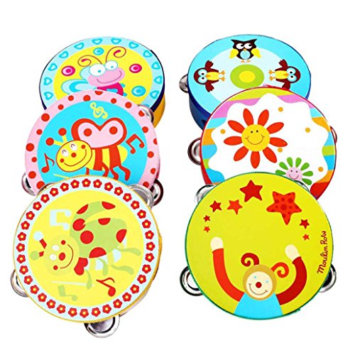 Amlaiworld Cadeau de Noël pour bébé, Amlaiworld Main Bell tambourin instruments de musique jouets 0646150638276 (0646150638276)