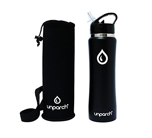 UnParch Bouteille d'eau sans BPA, en acier inoxydable, isolation à double paroi, 750 ml - Pochette pour bouteille d'eau 0646341027360 (0646341027360)