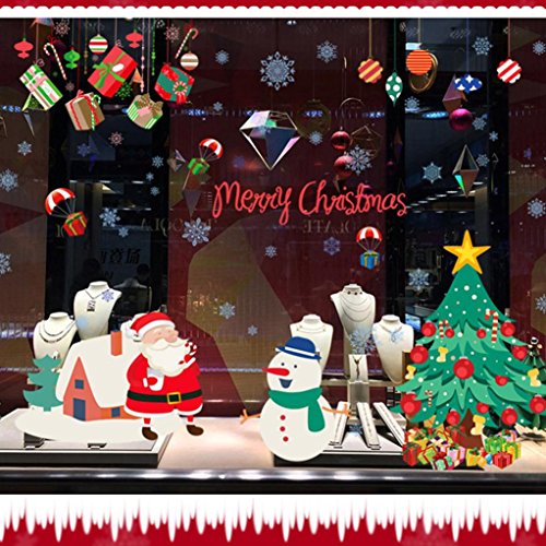 Eenkula Autocollant NoëL FenêTres En Verre De M...