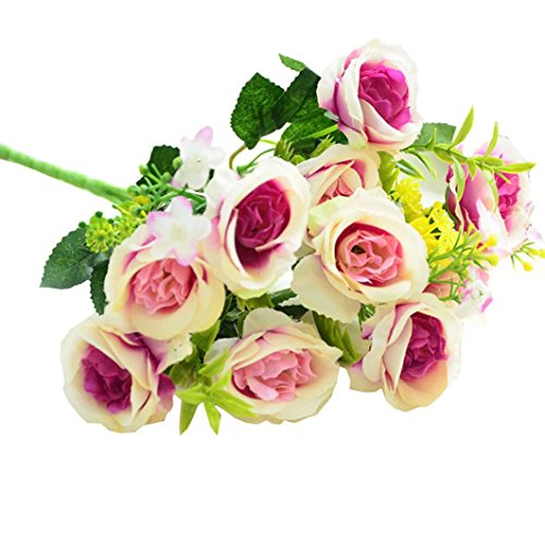 1 bouquet pivoine decroration fleurs artificiel...