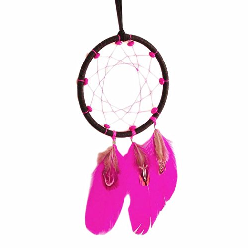 Plume cercle de attrape-rêves chambre decr rose...