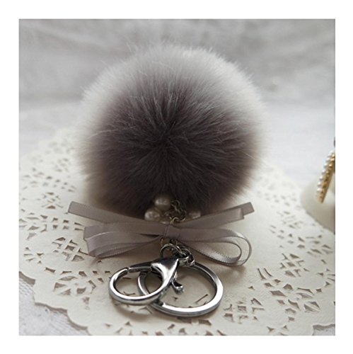 Porte-clés Balle, Yistu Mode Artificiel Fourrur...