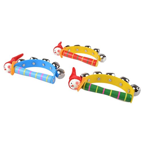 Yukong Baby rainbow musical instrument toy wooden jingle ring handbell rattle, bébé, arc-en-ciel, musical, instrument, jouet code EAN 0647267850216 