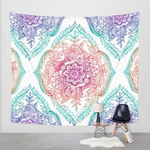 Internet Hippie Rectangulaire Tapisserie Mandal...