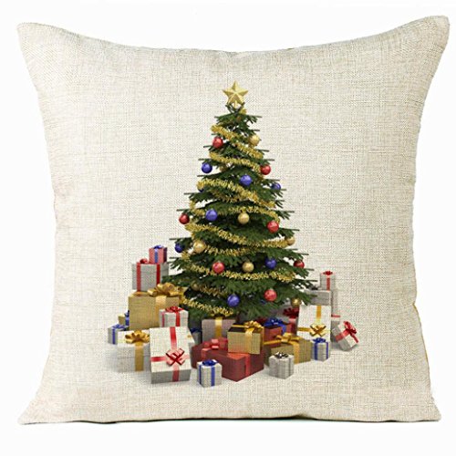 Bluestercool Arbre de noël oreiller cover, noël canapélit décoration festival de taie housse de coussin (45_x_45_cm, m) code EAN 0647288116681 