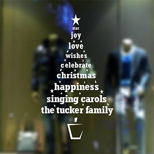 Arbre de noël autocollants mur vinyle décor du ...