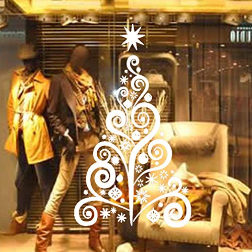 Arbre de Noël amovible Fenêtre Art Décor PVC Au...