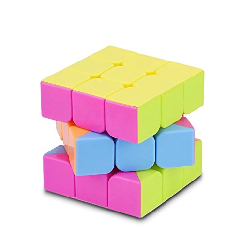 Magic cube puzzle 3x3, stickerless candy couleur