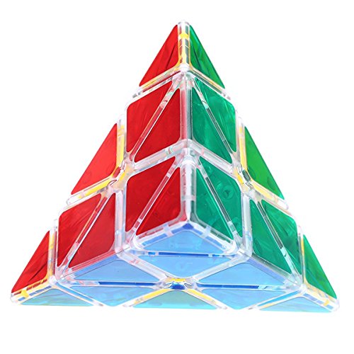 Pyraminx puzzle speed cube, transparent et coloré