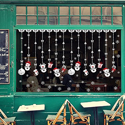 Malloom Noël Boule De Neige Mur De Fenêtres En ...