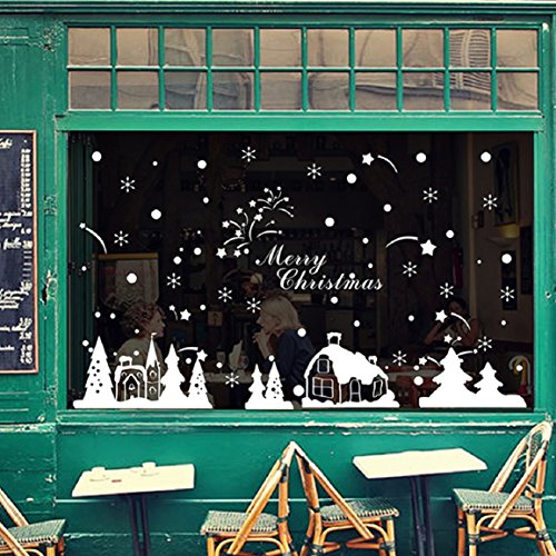Malloom Noël Magasin Fenêtre Décoration Sticker...
