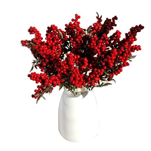 Malloom® Malloom 5 Bouquet De Fleurs Artificielles Fruits Noël Riche Fruits Baies De Plantes De Décoration De Bon Augure code EAN 0647375788463 