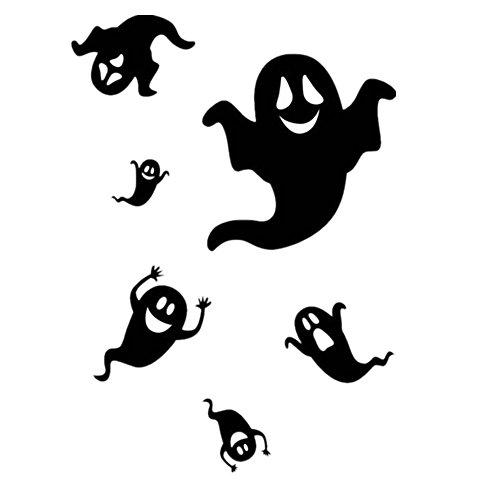 FEITONG Joyeux Halloween Ghost Noir Wall Sticke...