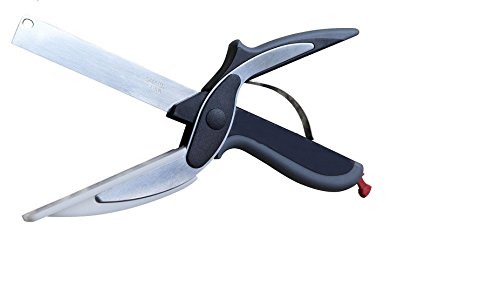 Orama Cutter Ciseaux de cuisine avec fixe Couteau et Planche à découper. Facile et rapide à utilisation alimentaire Chopper et trancheur. Ne pas besoin de nettoyer. Gagnez du Temps et effort. Brought to You by Orama (Plat) 0647409999926 (0647409999926)