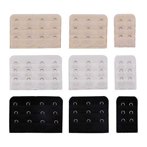 ritche Pièces Coton Femmes Mesdames Soutien-gorge 2/3/4, crochets, extension Soutien-gorge Sangle Rallonge (Noir, Blanc, Beige) 0647726958415 Ritche