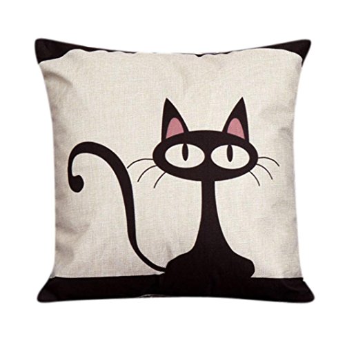 Chat taie d'oreiller throw pillow cas canapé ta...