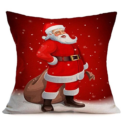 Longra Noël throw pillow case housse de coussin décoration de maison 45cm * 45cm (1santa 43cm*43cm) code EAN 0647746204011 