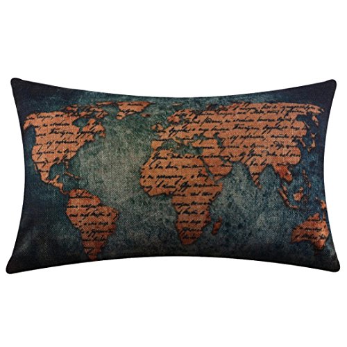 Linge de maison carré throw lin taie coussin dé...