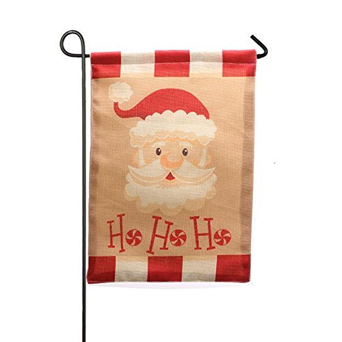 1 pc noel jardin drapeau en lin 32 * 46cm (d)