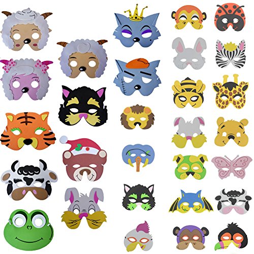 Enfant mignon cartoon masque fête kindergarten ...