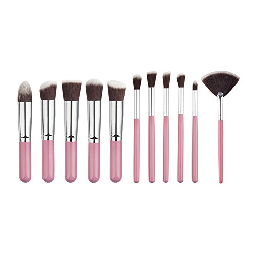 La Cabina Set de pinceaux maquillages professionnels à 11pcs kit de pinceaux cosmétiques brosse cosmétique outils ombre à poudres poudre brosses . (rose) code EAN 0647904934019 