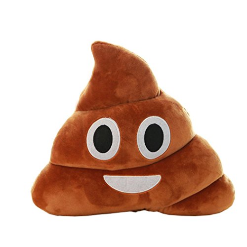 Fortan Smiley browm oreiller de beaux coussins de déco smiely caca - caca poupée peluche enfants don code EAN 0648179386909 