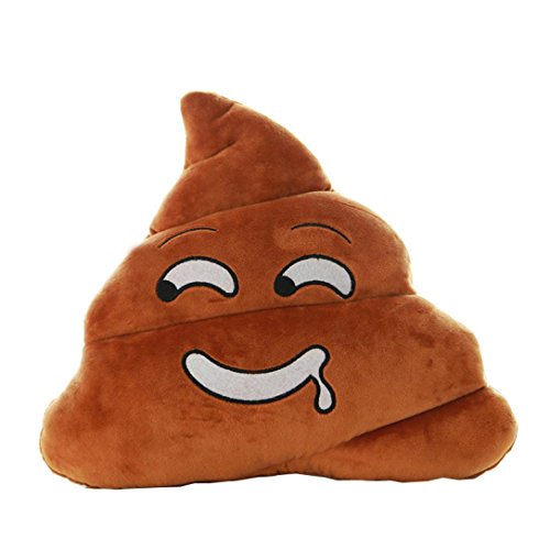 Fortan Smiley browm oreiller de beaux coussins de déco smiely caca - caca poupée peluche enfants don code EAN 0648179386947 