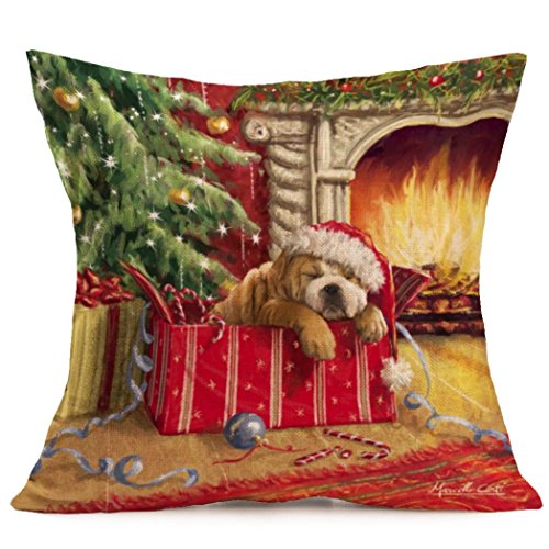 Décoration de noël animé festival oreiller coussin