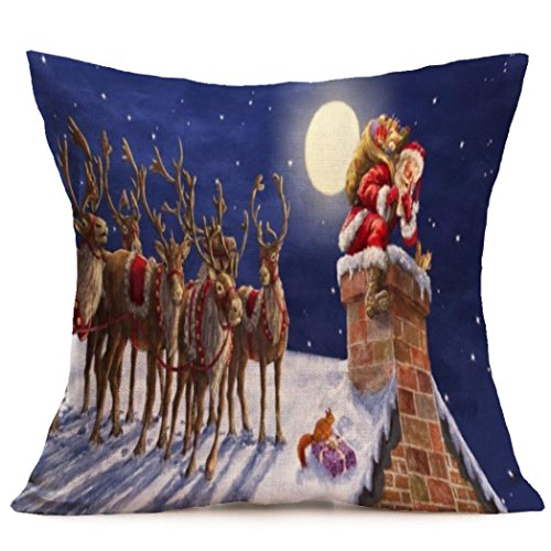 Décoration de noël animé festival oreiller coussin