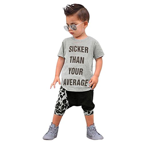 Bébés garçons t-shirt tops + pantalons leopard,...