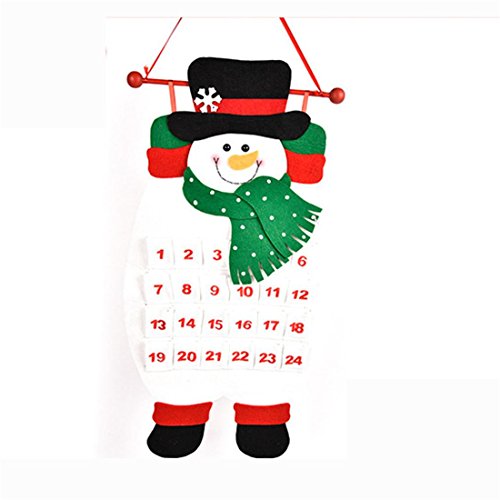 Calendrier de noël tissu advent compte à rebour...