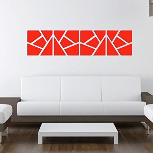 Acrylic mirror stiker design diy maison decor t...