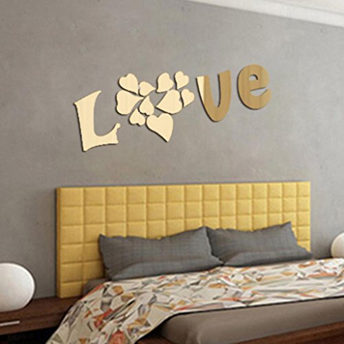 Acrylic mirror stiker design diy maison decor t...