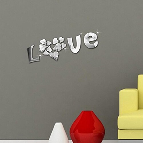 Acrylic mirror stiker design diy maison decor t...