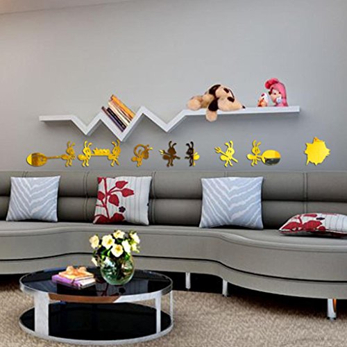 Acrylic mirror autocollant design diy maison de...