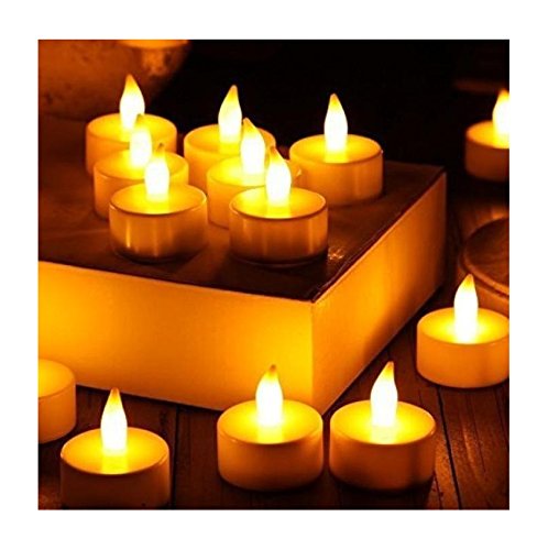 12pc led tea lumière lampe bougies réaliste bat...