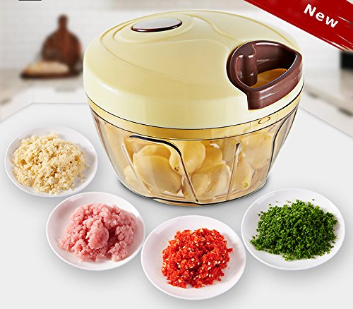 Nouvelle mini mixeurs manuel universel robot culinaire / multi cutter / mélangeur / fabricants de sauce / sauce à chipper, fruits, légumes, noix, herbes, oignons, hachoir ail pour sauce, salade, pesto, salade de chou, pommes de terre, pain de viande, viande, aliments pour bébés 0649906247494 Anokay