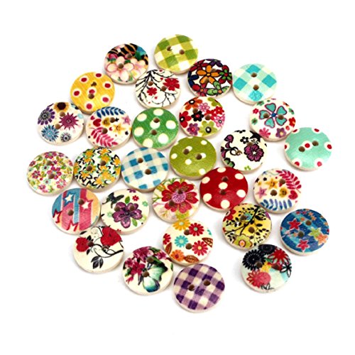 Lot de 100 Rond Boutons, Amison Mercerie Multic...