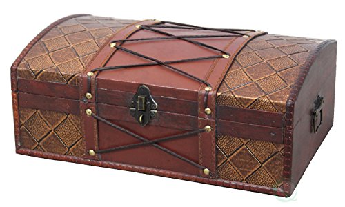Quickway Imports Coffre au trésor Pirate avec Motif en X 0651355030336 (0651355030336)