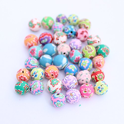 500 perles artisanales rondes en plastique acrylique à