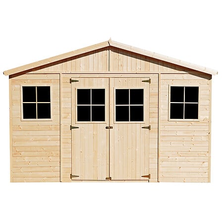 TIMBELA TIMBELA M330 Abri de Jardin en Bois Naturel - H246 x 418 x 42 ... code EAN 0653078925289 