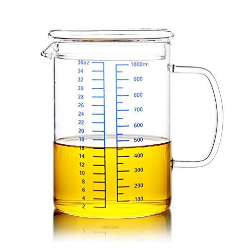 Pyrex verre cruche de mesure,lait rouge coupe avec un couvercle(0.5l,1l) (1l) 0653287554768 iLory Pyrex verre cruche de mesure,lait rouge coupe avec un couvercle(0.5l,1l) (1l) 0653287554768 iLory