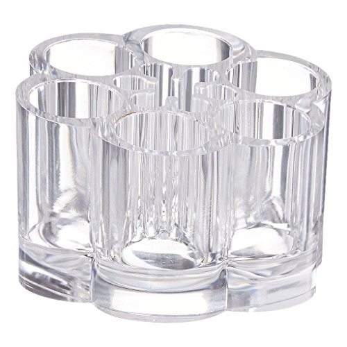 Forme fleur acrylique clair cosmetic et titulai...