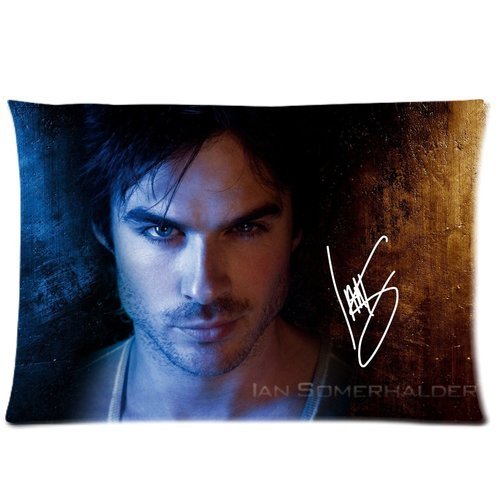 custom Pillow case Generic Custom Ian Somerhalder Damon Salvatore The Vampire Diaries Pattern Pillow Case Cover 20*30 Two Sides code EAN 0656755464538 