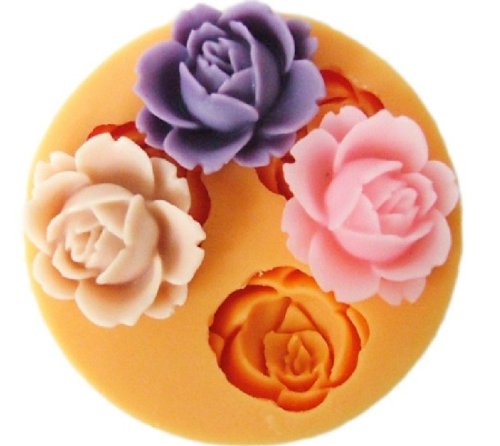 Allforhome Moulds Allforhome Mini moule en silicone pour décorations de gâteaux 3cavités Motif fleurs 1,8cm 0658711010711 (0658711010711)