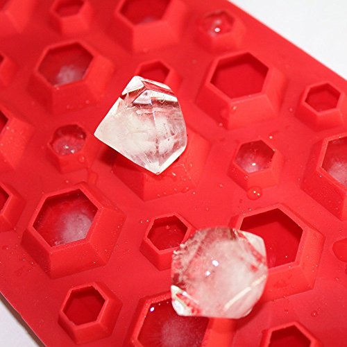Allforhome Moulds Allforhome diamants 3d Gem cool Ice Cube Tray Chocolat Savon Mold Silicone Fodant Moules 0658711017598 (0658711017598)
