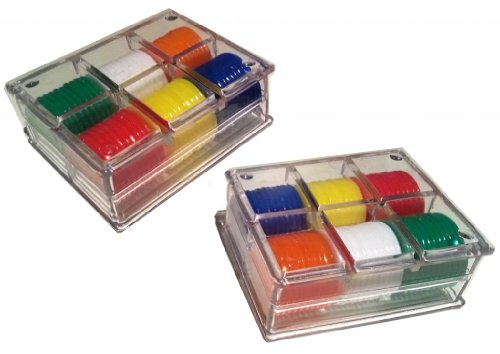 Lot de 60 jetons de poker / roulette avec étui