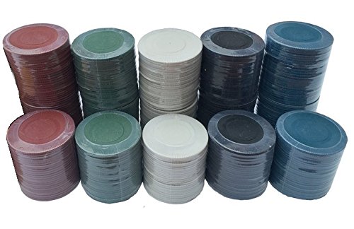 Generic 500 JETONS DE POKER JEU DE ROULETTE AVEC JETONS DE CASINO EN 5 COULEURS code EAN 0662712966489 