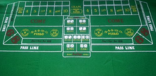 Generic CASINO Dés le Craps/10 cm - Feutre - Disposition code EAN 0662712966779 