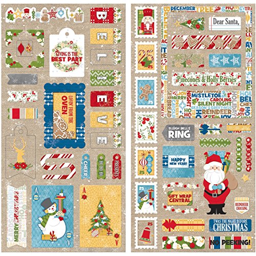 Dear Santa Chipboard Accents- 0665573060808 Bo Bunny